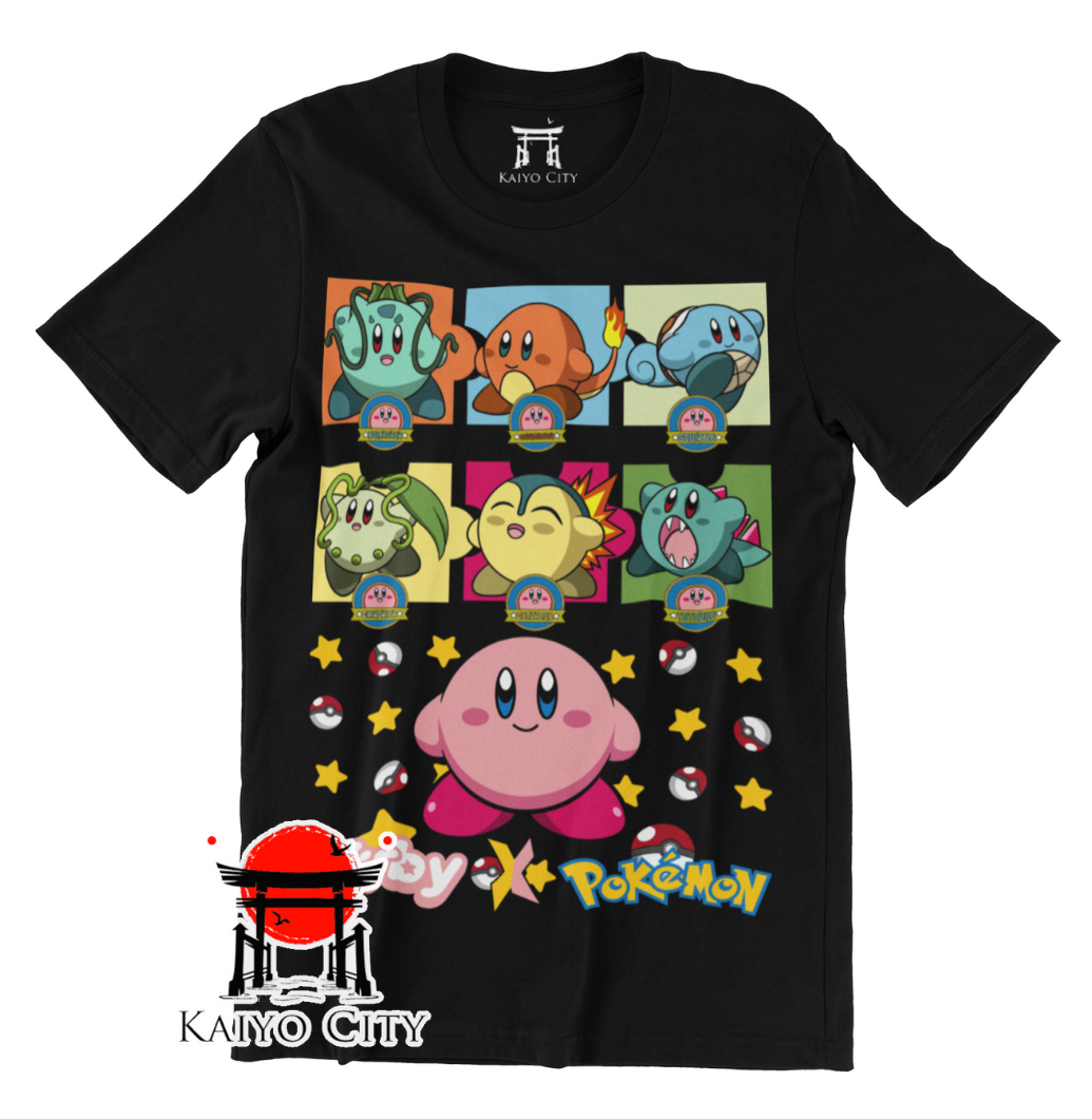 Playera Kirby x Pokemon